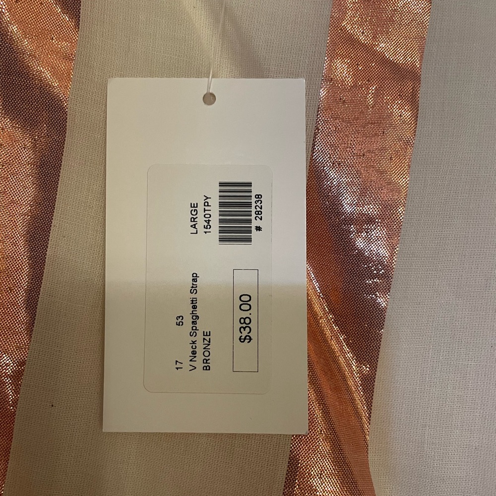 NWT shiny rose gold cami - Picture 7 of 7